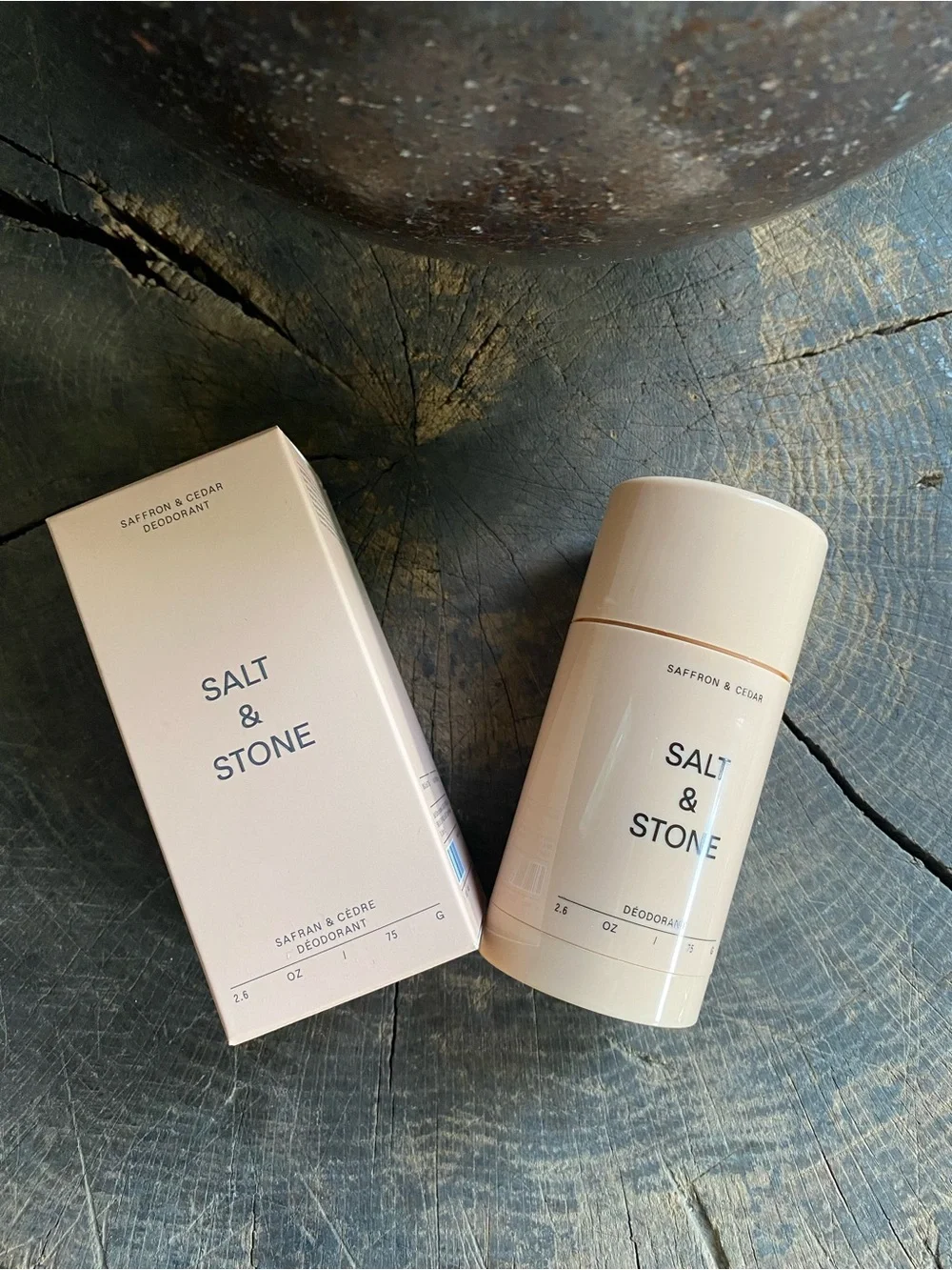 Terrain Salt & Stone Deodorant ‘Saffron & Cedar’